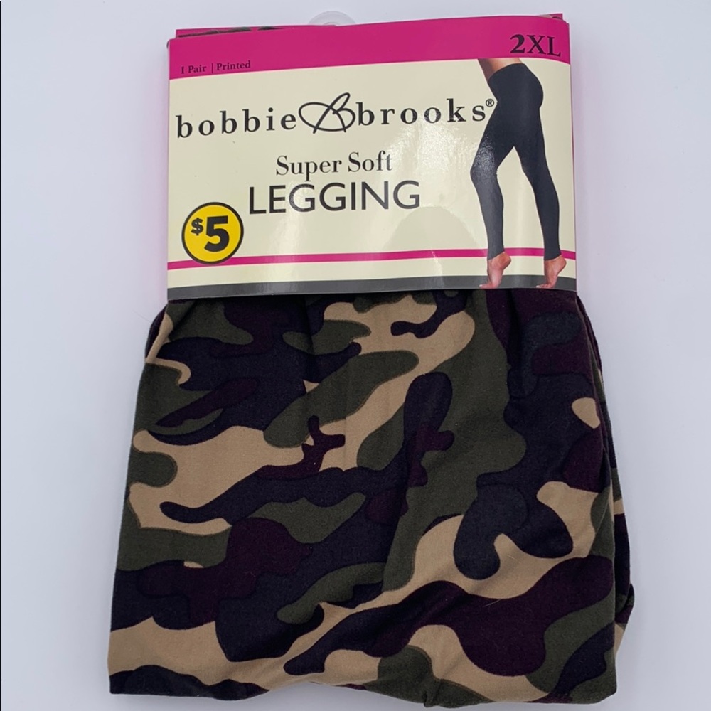 3 for $12 🔥 Bobbie Brooks Green and Brown Camouflage Leggings 2X, L, M